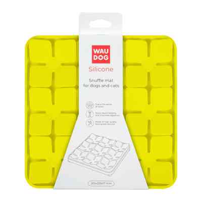 Универсальная посуда для животных WAUDOG Silicone Коврик для поиска корма 20х20х1.7 см желтый (23518) Винница