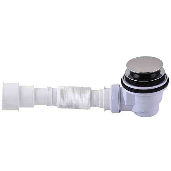 Сифон ″Waterstal″ для душового піддону Click-Clack з гнучкою трубою 32/40/50  Н=65 мм (А - 1765) Луцк