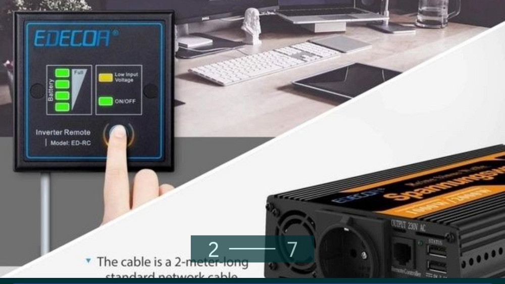 Новый Инвертор: EDECOA 1000W/2000W. Киев - изображение 2