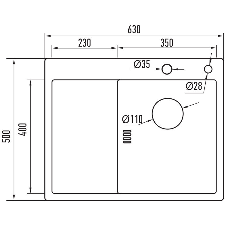 Кухонна мийка з нержавіючої сталі Mixxus MH6350R Nano-Silver 3.0/0.8 колір нержавійка MI7046 Харків - фото 3