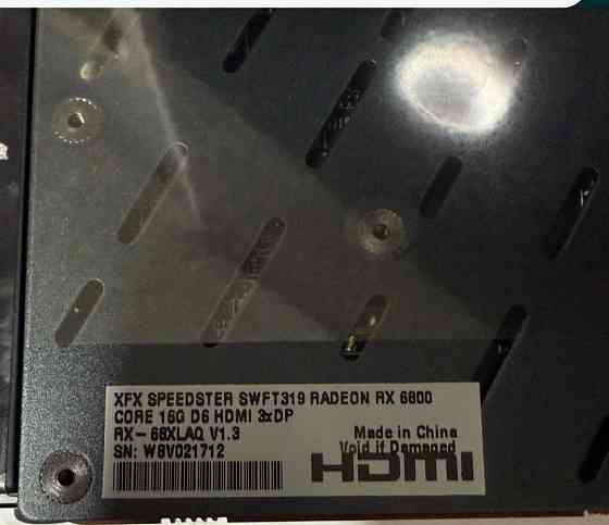 Видеокарта XFX SPEEDSTER SWFT319 RX6800 ,16Gb. Київ