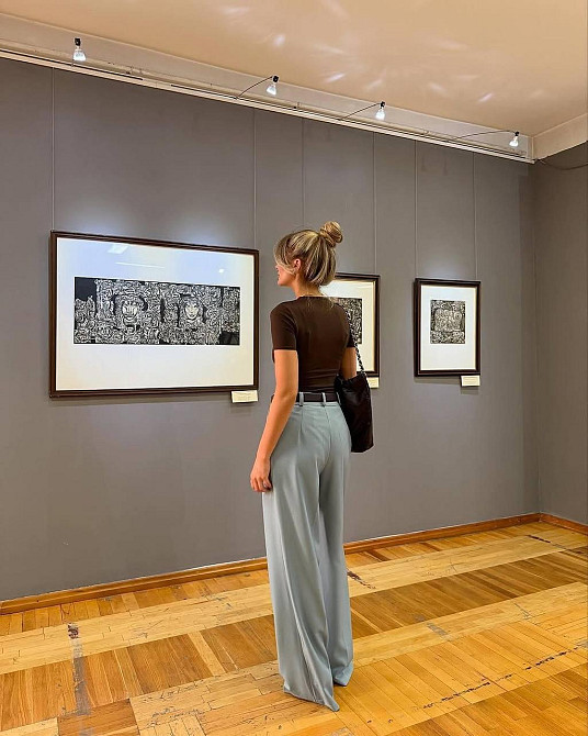 Жіночі класичні брюки на високій посадці костюмка Одеса - фото 4