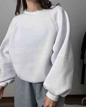 Жіночий теплий оверсайз світшот трьохнитка на флісі Одеса