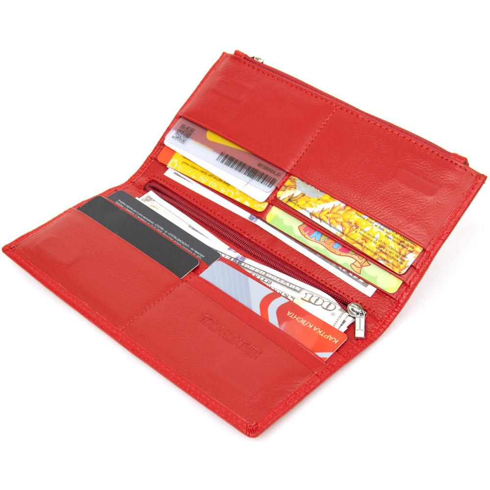 Жіночий шкіряний гаманець Червоний (ST Leather) Київ - фото 10