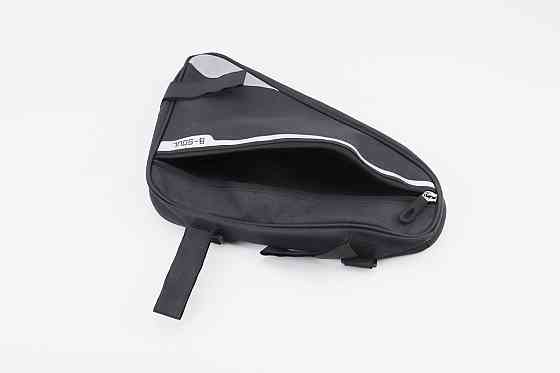 Сумка під раму трикутна 350х290х200мм, кріпл. на липучці, вологозахисна, світловідбиваючі смуги, чорна Київ