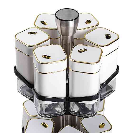 Карусель для спецій 12 шт, 120 мл, біла Київ