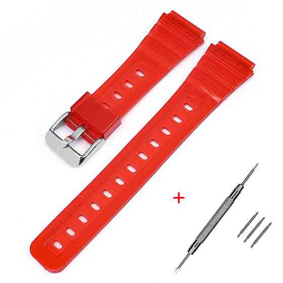Ремінець для Casio F-91W Jelly Red SI SBR Київ