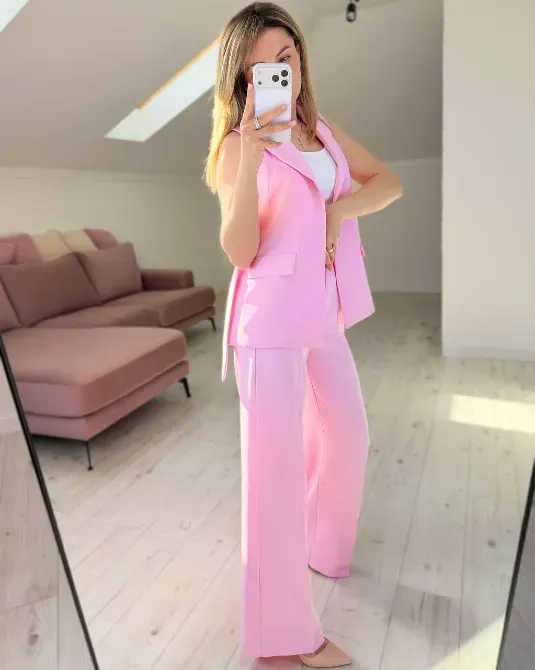 Стильний жіночий костюм із жилетом і штанами Одеса - фото 5