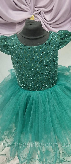 Ошатне зеленое плаття на дівчинку на 2-4 роки Костюм Ялинка, Зелене плаття Ялинка Кривий Ріг - фото 9