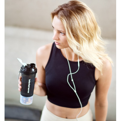 Шейкер спортивный SmartShake Slim 500ml Black (10253001) Винница - изображение 3