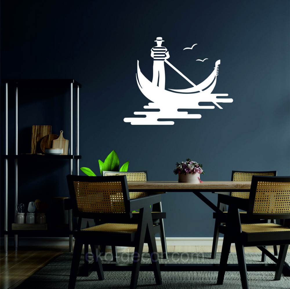 Декоративное настенное Панно «Венецианский гондольер» Декор на стену 90*72 см, Белый Киев - изображение 9