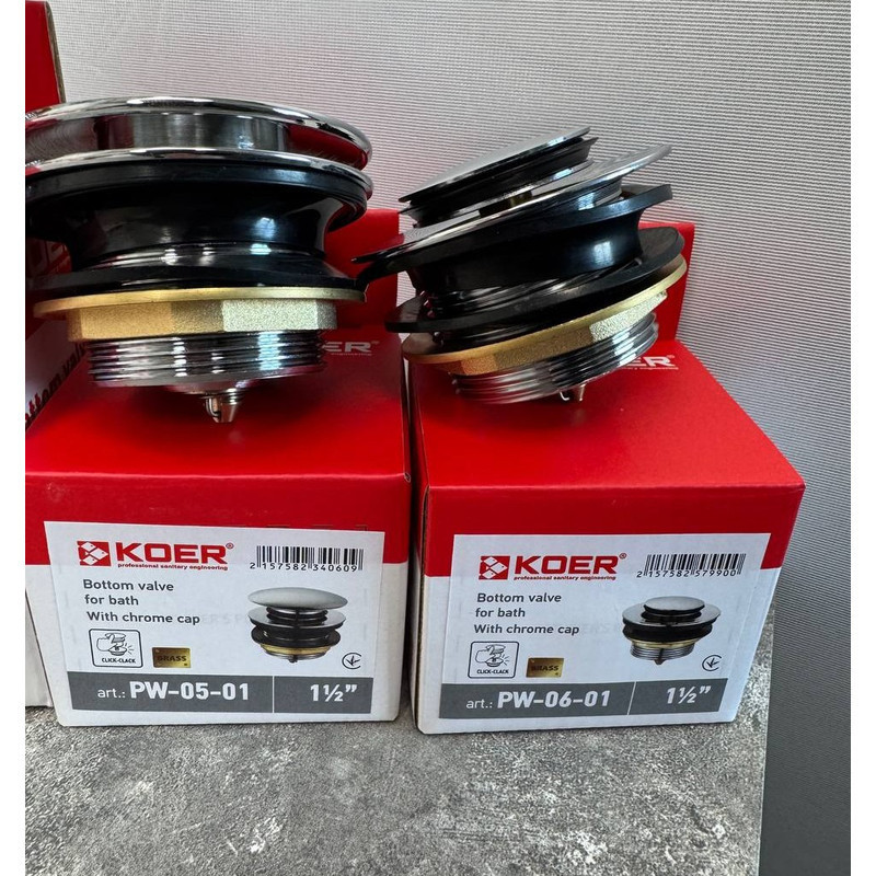 Донний клапан для ванної Koer PW-05-01 1 1/2''     ( KR3406 ) 28577 Харьков - изображение 2