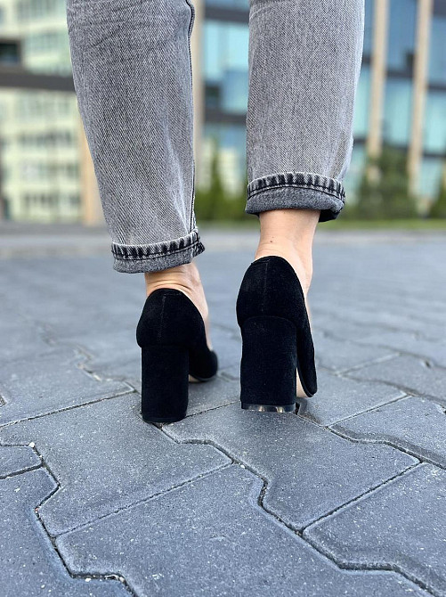 Nivelle Туфлі жіночі NIVELLE чорні натуральна замша каблук 9 см (1592/8051-8048) Коломия - фото 8