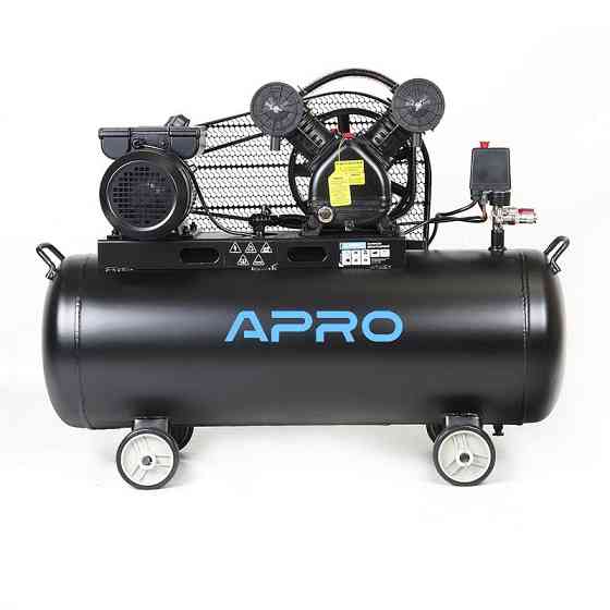 Компрессор APRO двухцилиндровый ременной OFBD-100 2.2кВт 402л/мин 8бар 100л Коломыя