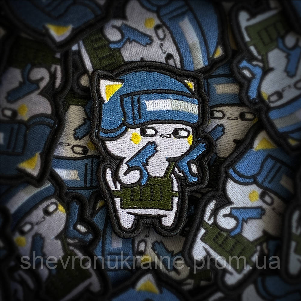 Шеврон СУПЕР КОТИК (Форма контурная. На липучке) Размер 8x6см Киев - изображение 1