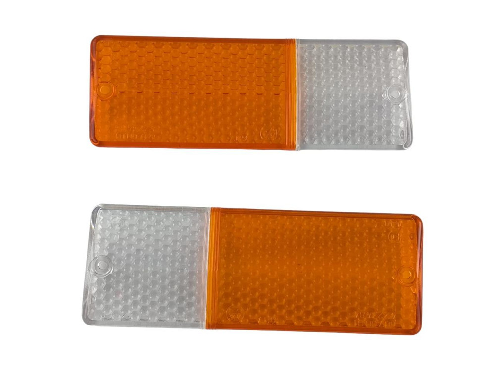 Стекло 2103, 2106, 2121 (оранжевый/белый) (к-кт 2 шт) подфарников Мукачево - изображение 1