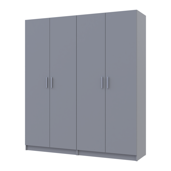 Комплект Doros Промо с полками Серый 2+2 ДСП 180х48х204 DRS-011627 (80737771) Днепр