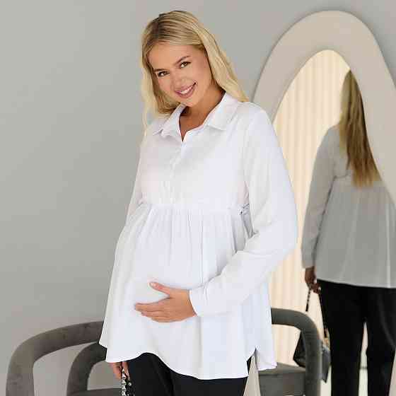 Блузка для вагітних та годуючих з шнурівкою Venice Lullababe розмір 3XL (52) Білий Кривий Ріг