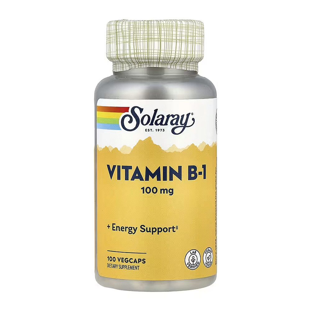 Витамин В-1 Solaray Vitamin B-1 100mg - 100 vcaps Луцк - изображение 1