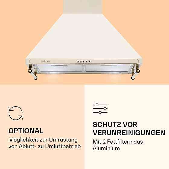 Вытяжка Victoria 60 см ретро-дизайн 644,5 м³/ч 2 светодиодные лампы цвета слоновой кости (Германия, читать Ровно