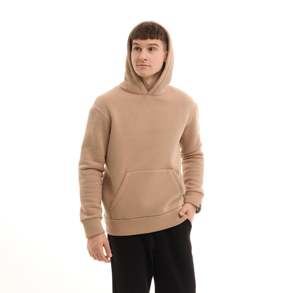 Тепле чоловіче худі на флісі з капюшоном пісочне Pobedov 008 ЗИМА Київ - фото 9