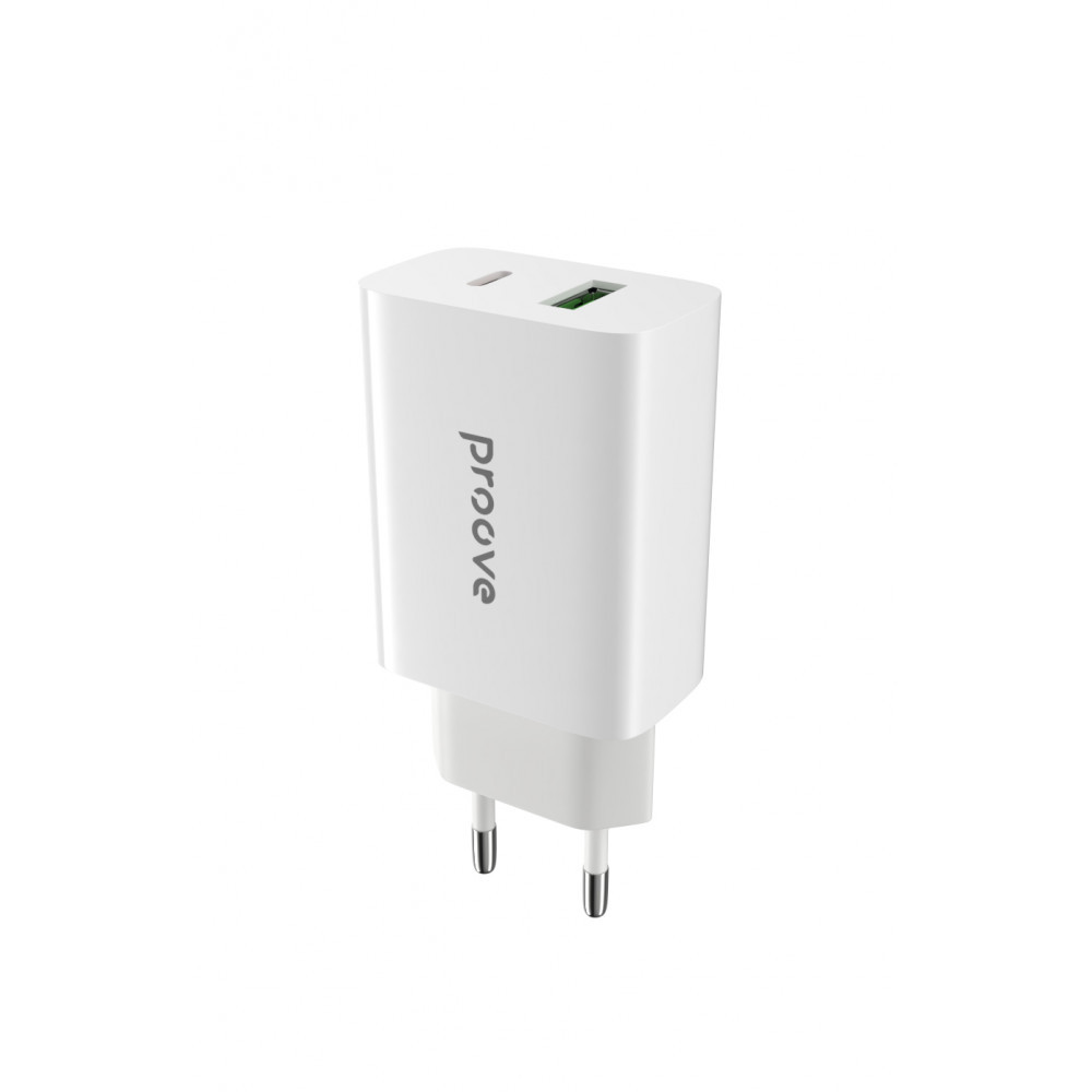 Мережевий зарядний пристрій Proove Rapid 20W Type-C + USB білий Львів - фото 1