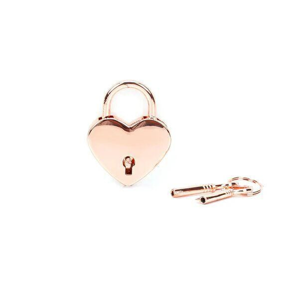Замочок Liebe Seele Heart Shape Padlock Rose Gold (2 шт.) Sex Aura Київ - фото 1