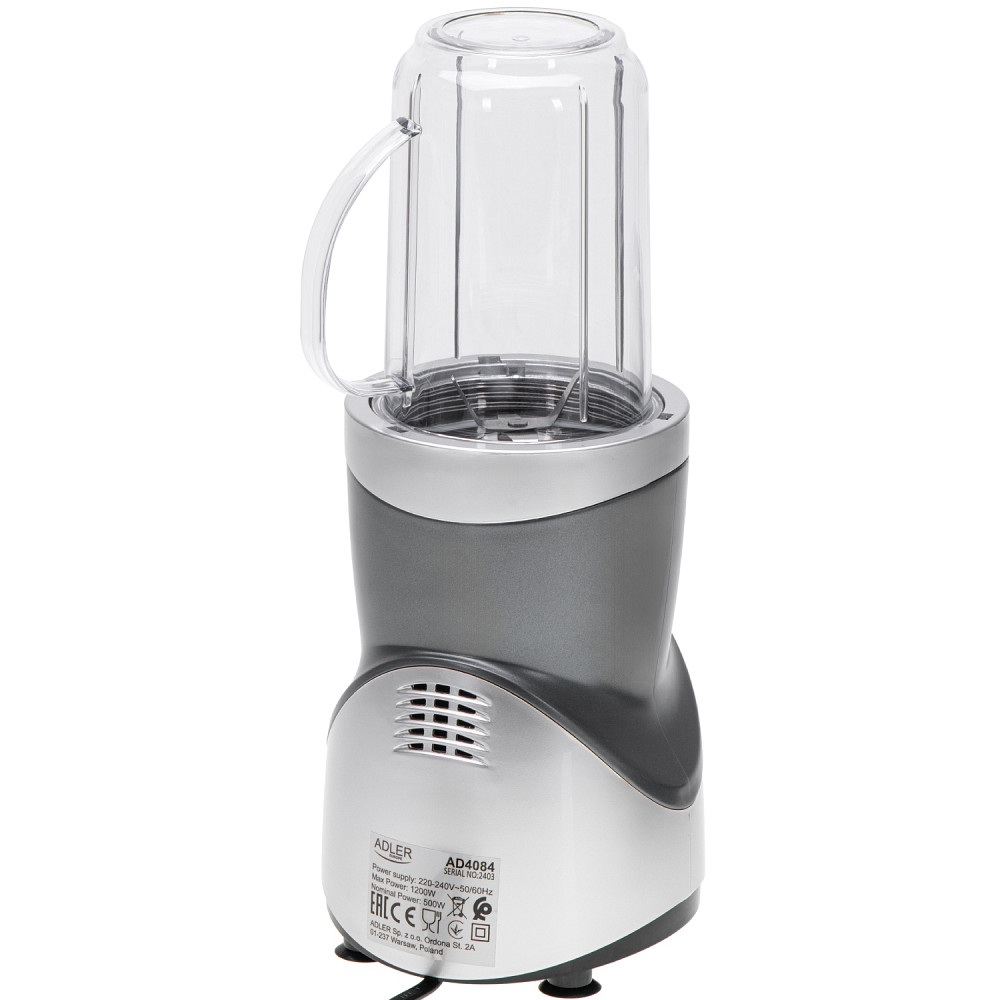 Фітнес-блендер Adler AD 4084 500Вт/ Pulse/ 4 скляні пляшки 700мл, 2x500мл, 300мл Вінниця - фото 8