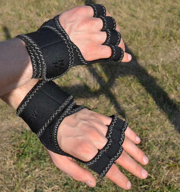 Рукавички для фітнесу MadMax MFG-303 MAXGRIP neoprene wraps Black/Grey L/XL Кам'янське - фото 6