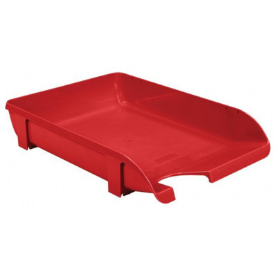 Лоток для паперів Economix горизонтальний Компакт, пластик червоний непрозорий (E80610) Вінниця - фото 1