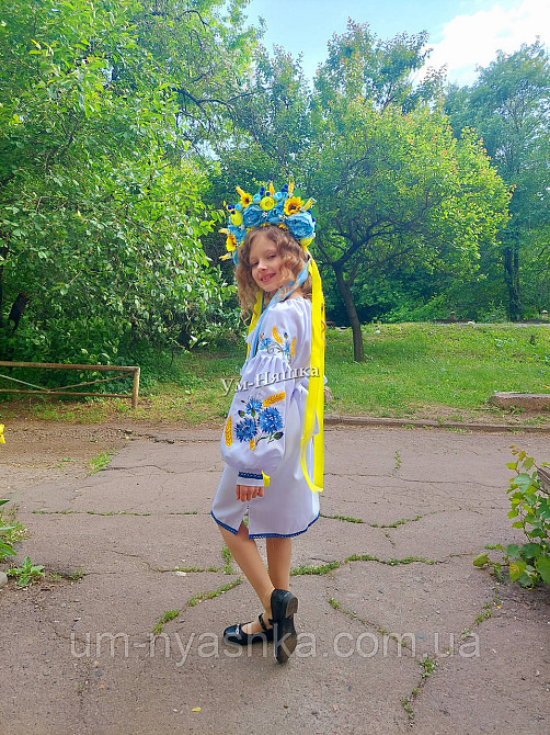 Детское вышитое платье с васильками и колосками Кривой Рог - изображение 6