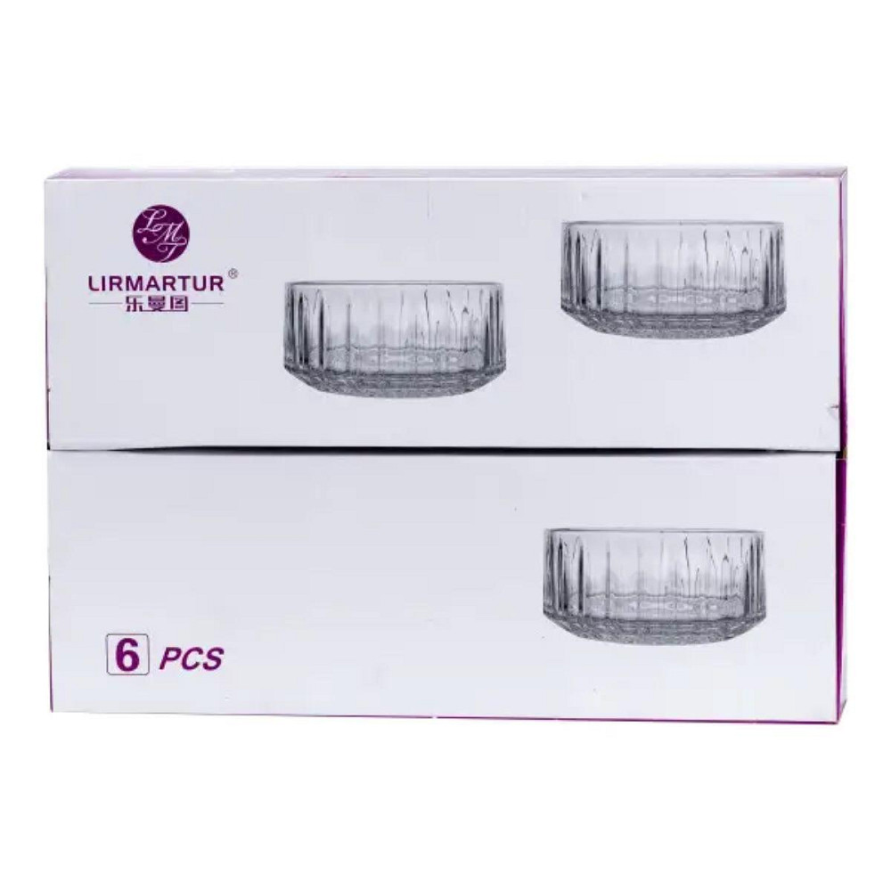 Салатницы порционные набор 6 штук стеклянные круглые прозрачные HP522 Киев - изображение 3