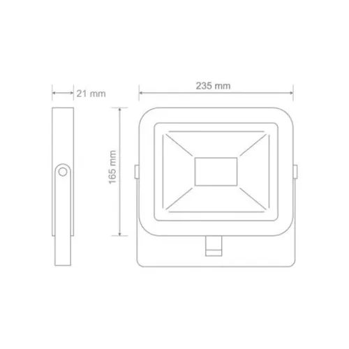 Светодиодный прожектор Maxus FL-01 5000лм IP65 5000K 50W (Черный) Винница