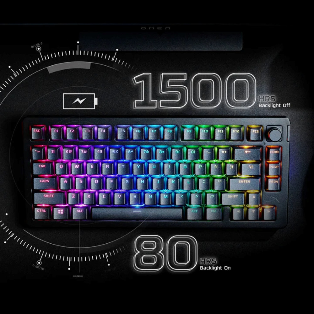 Клавіатура бездротова HyperX Alloy Rise 75 Red RGB UA Black (91Y91AA) ( 19181 ) Харків - фото 1