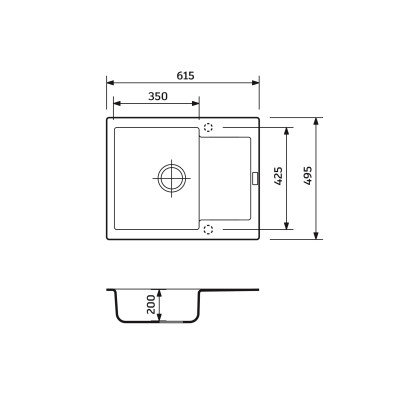 Мойка кухонная Adamant Minimal графіт + змішувач + дозатор (1824296902313) Винница - изображение 7