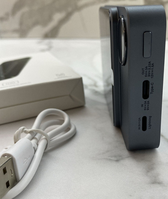 PowerBank Q9 10000Mah 20W MagSafe повербанк магсейв Алюминиевый корпус. Киев - изображение 3