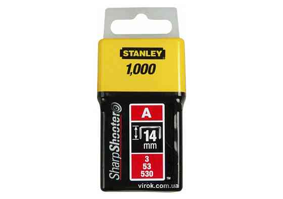 Скоба для степлера STANLEY "Light Duty" тип "А", h= 14 мм, 1000 шт. Одеса