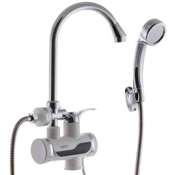 Проточный водонагреватель Zerix ELW08-E на мойку/умывальник 3,6 кВт с душем и индикатором температуры Черновцы