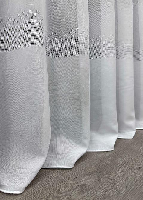 Тюль VR-Textil 1354т Мережка Льон Білий 250х270 см (42-1036) Київ - фото 8