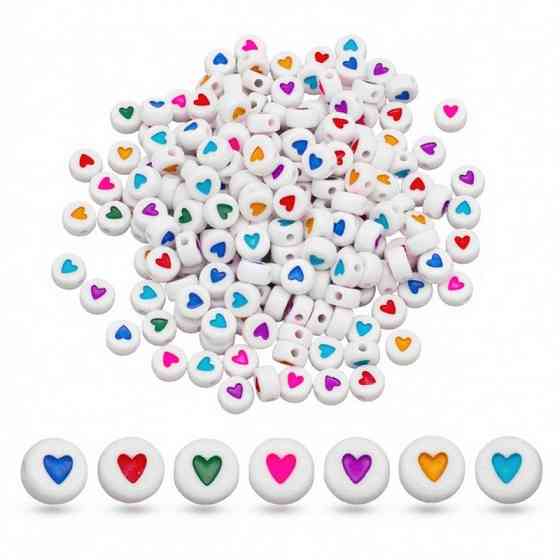 Декоративні намистинки для творчості Серця Dom Busin УТ100031343 в упаковці 170 шт Вінниця