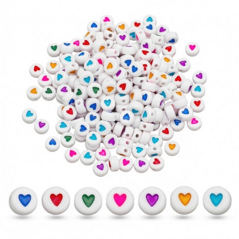 Декоративні намистинки для творчості Серця Dom Busin УТ100031343 в упаковці 170 шт Вінниця - фото 1