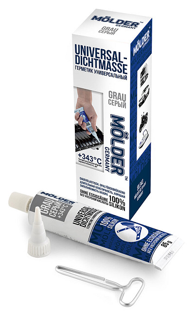 Герметик високотемпературний Molder сірий 100% силіконовий без запаху (85г + 343⁰C) Київ - фото 1