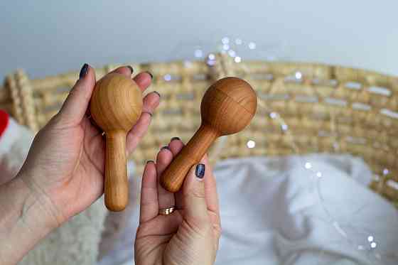 Деревянная детская погремушка маракас WooolyWool Киев