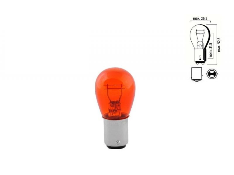 Указанием лампа накаливания HeadLight PY21/5W 12V BAY15D AMBER (поворот/габарит) Харьков - изображение 1