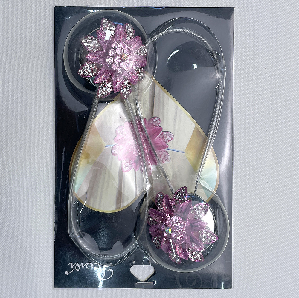 Магніти для штор та гардин "Flowers" набір 2 шт Рожевий (81-221) Київ - фото 8