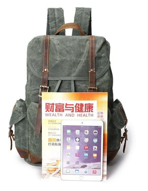 Рюкзак дорожный текстильный Vintage 20056 Зеленый Киев - изображение 8