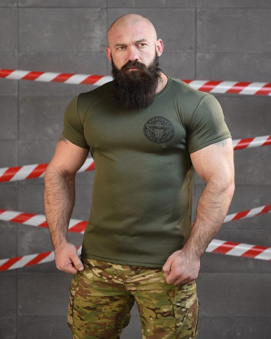 Тактическая потоотводящая футболка SABUR АЙР БОРН ОЛИВА  ВН1013 Одесса - изображение 1