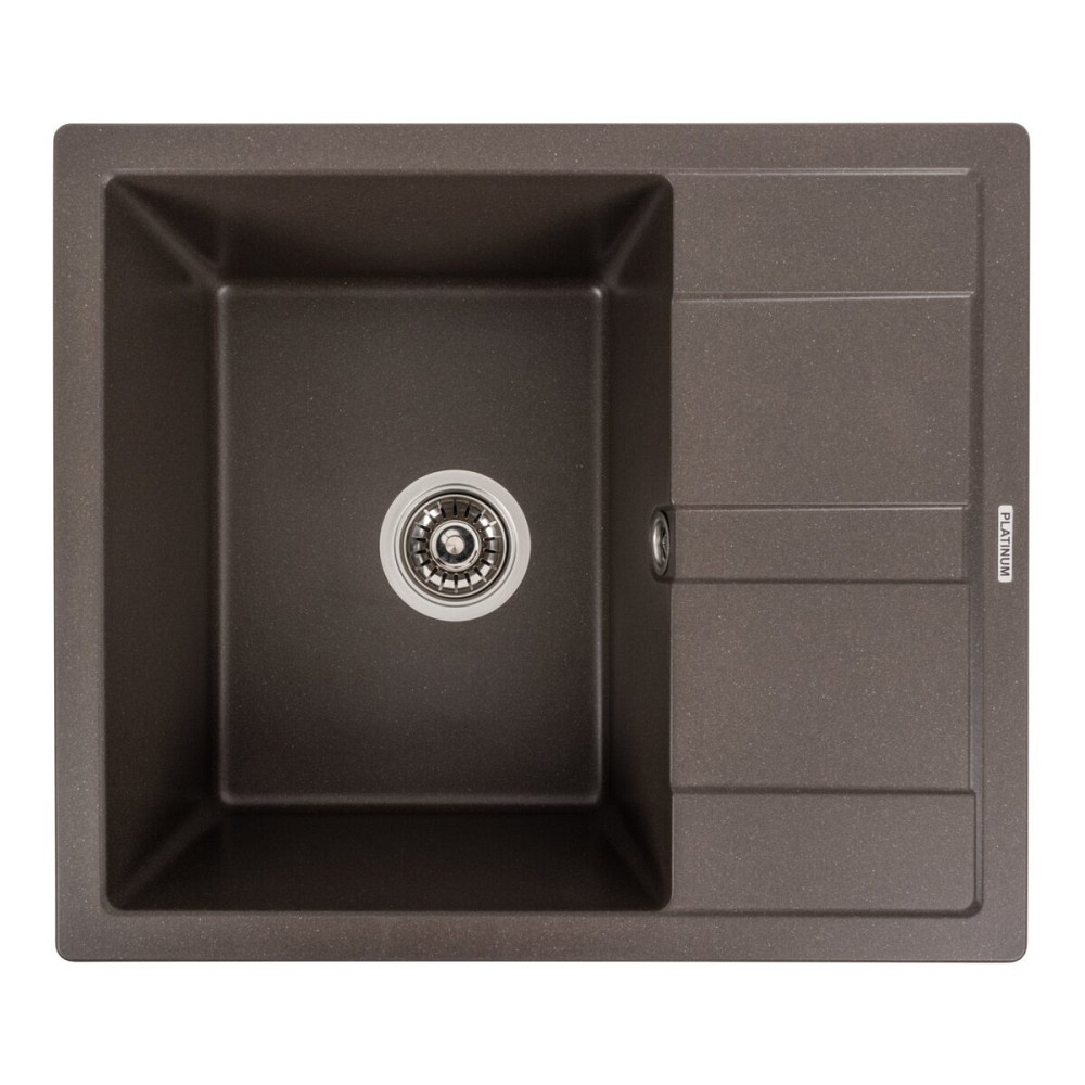 PLATINUM Гранітна мийка для кухні Platinum 5851 ARIA матова Темна скеля Київ - фото 1