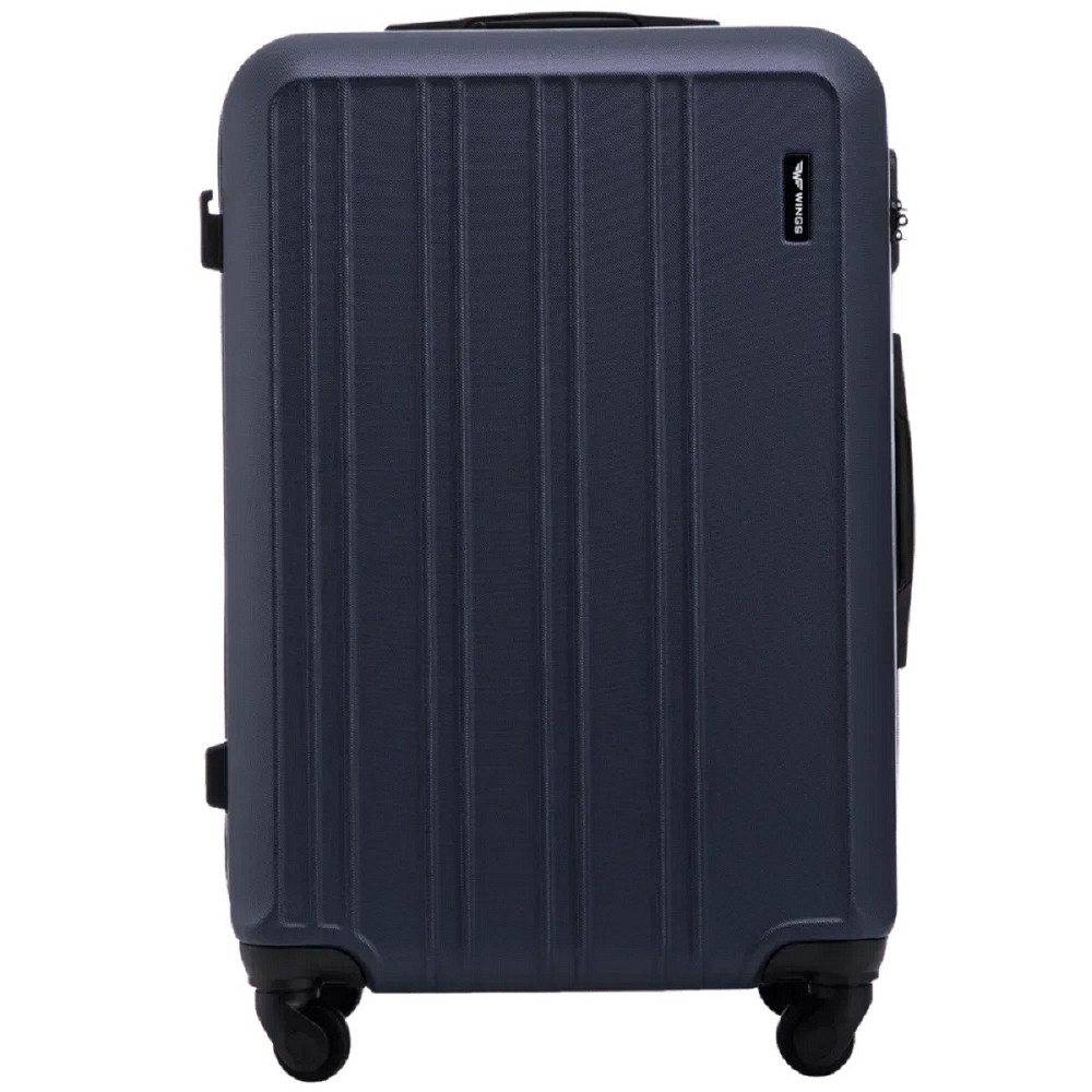 Валіза пластикова Wings HRR01 середня 65 см темно-синя Київ - фото 2