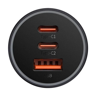 Зарядний пристрій Baseus 1xUSB + 2xUSB-C 65W Golden Contactor Pro dark gray (CGJP010013) Вінниця - фото 5